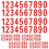 Reflective Self Adhesive Mailbox Numbers 6 Sheets Red Pet 6