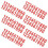 Reflective Self Adhesive Mailbox Numbers 6 Sheets Red Pet 4
