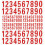 Reflective Self Adhesive Mailbox Numbers 6 Sheets Red Pet 2