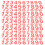 Reflective Self Adhesive Mailbox Numbers 6 Sheets Red Pet 8