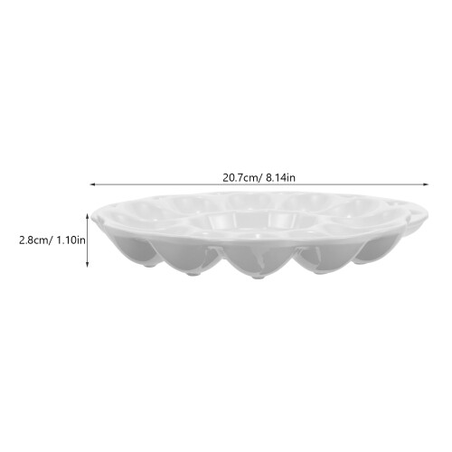 Devilled Egg Plate Ceramic Food Container with Lid Easter Tray 2