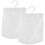 Hanging Mesh Bag White 2pcs 11.4x11.4x0.4in Polyester 1
