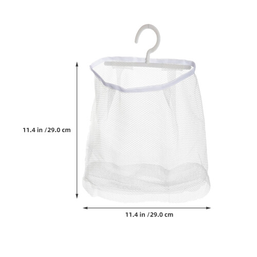 Hanging Mesh Bag White 2pcs 11.4x11.4x0.4in Polyester 2