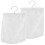 Hanging Mesh Bag White 2pcs 11.4x11.4x0.4in Polyester 9