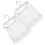 Hanging Mesh Bag White 2pcs 11.4x11.4x0.4in Polyester 11