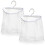 Hanging Mesh Bag White 2pcs 11.4x11.4x0.4in Polyester 7