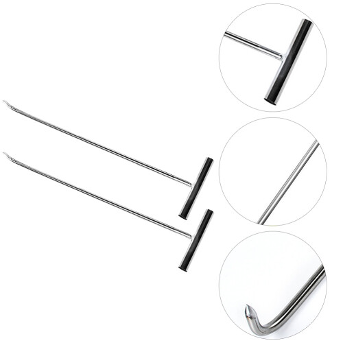 2pcs Roll Up Door Hook Stainless Steel For Pulling Tasks 2