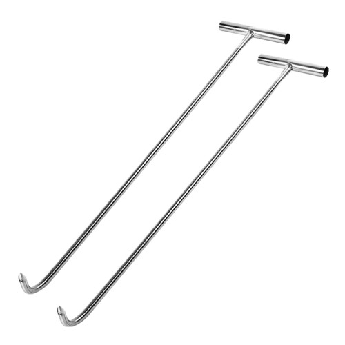 2pcs Roll Up Door Hook Stainless Steel For Pulling Tasks 1