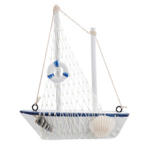 1St Mediterrane Houten Zeilboot Decoratie Met Elegant Ontwerp
