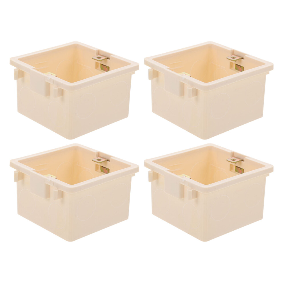 4Pcs Pvc Recessed Electrical Boxes Concealed Wall Socket Junction Box 3162458352791