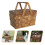 Grocery Basket Coffee Wood 1set 3