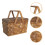 Grocery Basket Coffee Wood 1set 4
