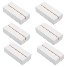 Table Decoration Wood Name Cards Base 6pcs 2.9inx1.4inx0.7in