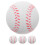 Indoor Baseballs Training Balls White 4pcs 1