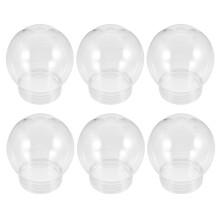 6St Compacte Transparante Plastic DIY Sneeuwbollen, Duurzaam En Licht