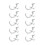10pcs Hanging Hooks Durable Stage Light Clamps Light Clamps Gl 1
