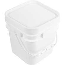 Bucket With Lid Paint Favor Containers Shaker Rust Pet White