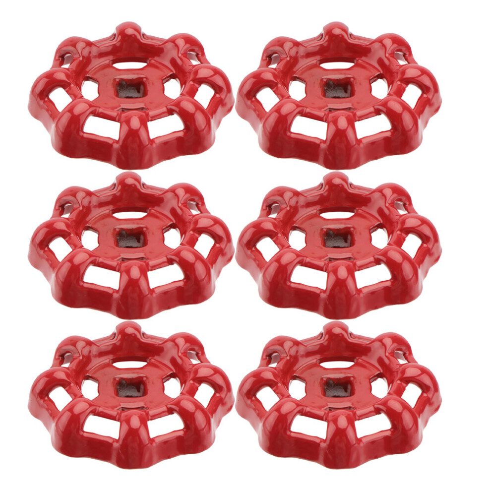 Cast Iron Valve 6Pcs Red Handle For Water Management 3162458376858