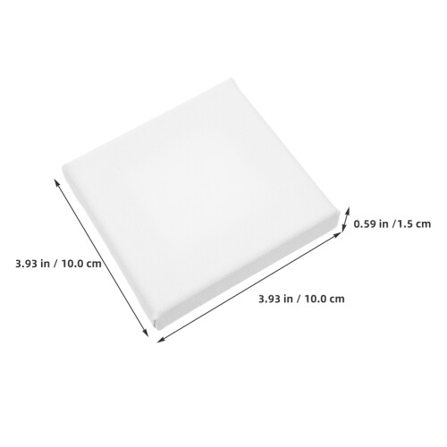 6 Pcs Mini Canvas Frame Child 10.00x10.00x1.50cm White 2
