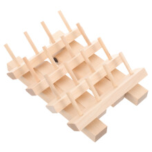Sewing Thread Organizer Wooden Khaki 1pcs 6.3x4.9x1.2in
