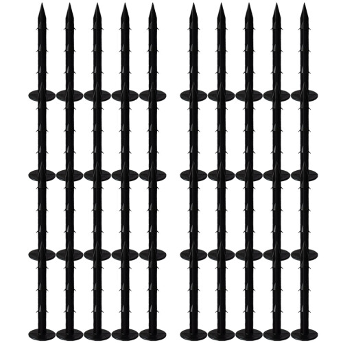100pcs Plastic Ground Pegs Black Pp For Landscaping Projects