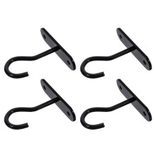 4Pcs Black Iron Hanging Plant Hooks for Outdoor Indoor Ceiling Mount