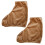 Skating Shoe Covers Light Brown Polyester 1 Pair 8.3x7.5x0.2in 10