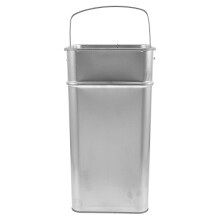 Outdoor Garbage Bucket Garbage Can Bucket Metal Silver 1set