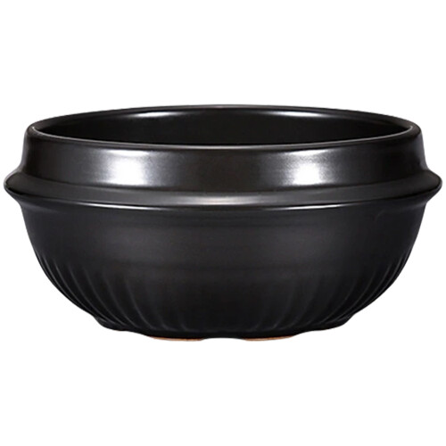 Round Ceramic Cookware For Home Cooking Even Heating Black 1