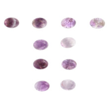 10 Pcs Amethyst Ring Face Patch Handmade Pendant Tray Embellishments