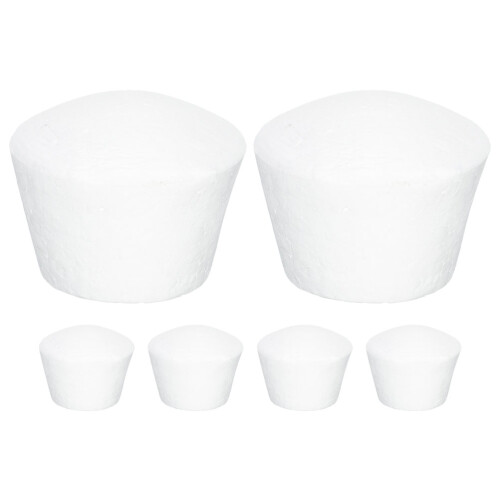 6Pcs Small White Foam Cupcake Cake Models for DIY Wedding Party Decor