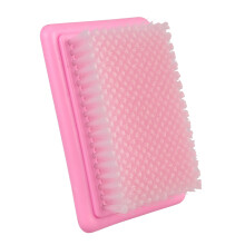 1Pc Pink Durable Plastic Handle Wool Felt Cleaning Brush for Shoes