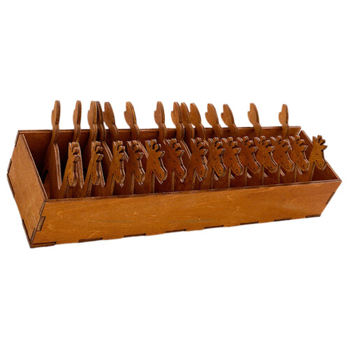 Empty Spools Wooden Thread Spools Chocolate 15pcs