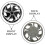 Car Wheel Hubcap Wheel Protection Round 1pcs 7