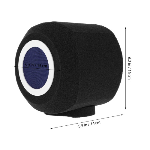 Microphone Noise Reduction Cover Pop Filter Foldable Low Black 1