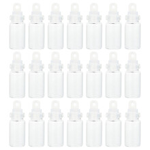 30 Pcs Mini Transparent Glass Bottles Empty Lids Tiny Clear