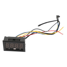 Mlins Digital Clock Small Car Thermometer 4.70x2.70x1.70cm Black