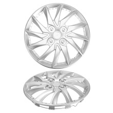 2St Duurzame Zilveren Kunststof Car Hubcaps Voor 14 Inch Wielen