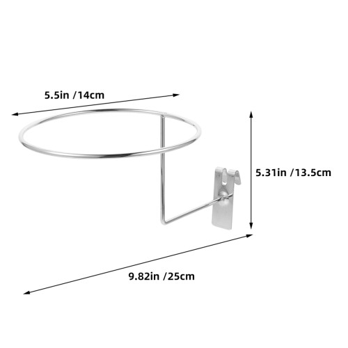 Mlins  8 Pcs Hat Holder Stand Car Wall-Mounted Seeder Base Tray Silver 1
