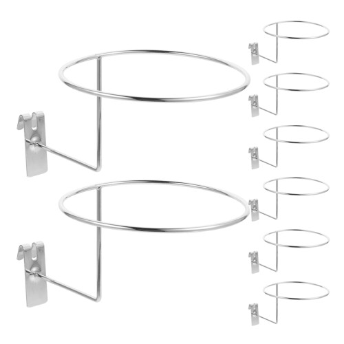Mlins  8 Pcs Hat Holder Stand Car Wall-Mounted Seeder Base Tray Silver