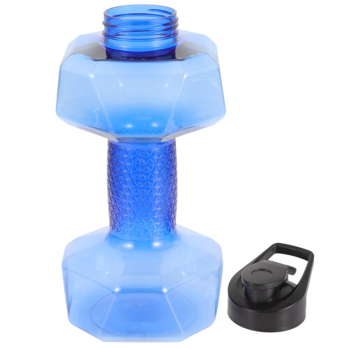 Creative Dumbbell Drinking Bottle Blue 1pcs Back To School