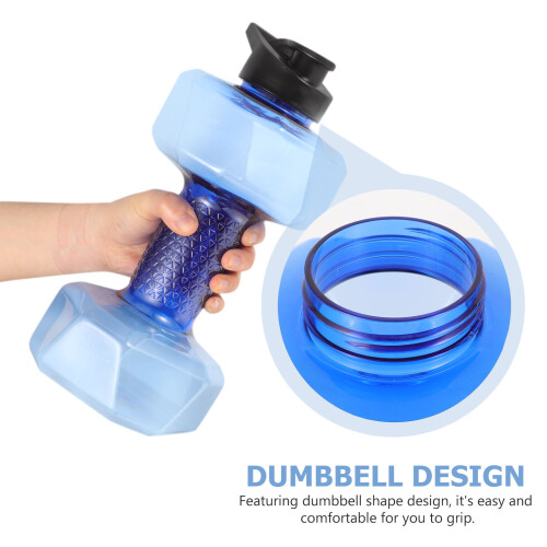 Creative Dumbbell Drinking Bottle Blue 1pcs Back To School 2