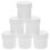 6 Pcs Sealed Jar Storage Bucket With Lid For Bathing Paint Empty 7