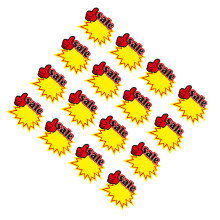 50 Pcs Commodity Price Tag Tags The Sign Label Sticker