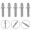 10pcs Mountaineering Stick Tips Tungsten Steel Silver 11