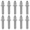 10pcs Mountaineering Stick Tips Tungsten Steel Silver 10