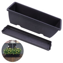 Raindrops Planter Box Black Rectangular 1pack For Living Room Display