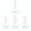 4Pcs Blue Plastic Shoes Drying Rack Durable Moveable Shoe Hanger 4