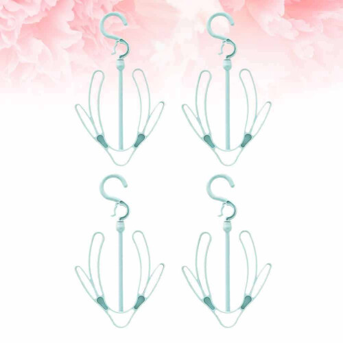 4Pcs Blue Plastic Shoes Drying Rack Durable Moveable Shoe Hanger 1