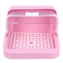 1pcs Utensil Storage Box Pink Pp Moistureproof For Products